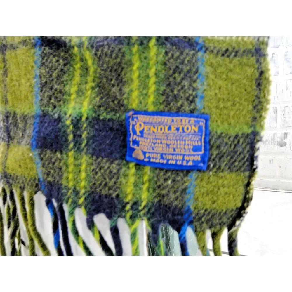 Vintage‎ Pendleton Stadium Blanket Robe In A Bag Wool 52x70 carry Case Pillow